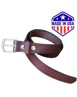 Amish Made Bridle Leather Belt USA Made Dress Belt