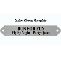 Custom Chrome Halter Nameplate
