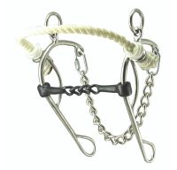 Combination Hackamore Sweet Iron Chain Gag Bit