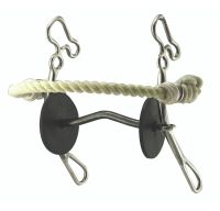 Combination Hackamore Sweet Iron Low Port Gag Bit