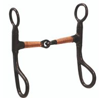 Short Shank Snaffle Bit Copper Wrapped