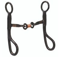Short Shank 3 Piece Snaffle Copper Wrapped Dogbone
