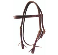 Leather Browband Headstall With Ties