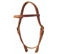 Leather Browband Headstall With Chicago Screws