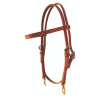 Trainer Snap Leather Browband Headstall