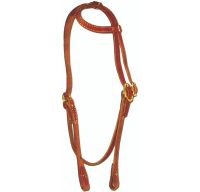 One Ear Leather Headstall with Throat Latch